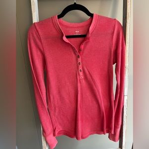 Aerie Long Sleeve Shirt Size Small, Salmon.